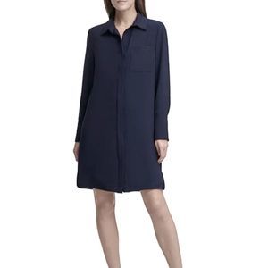 DKNY Dark Navy Blue Button Up Dress